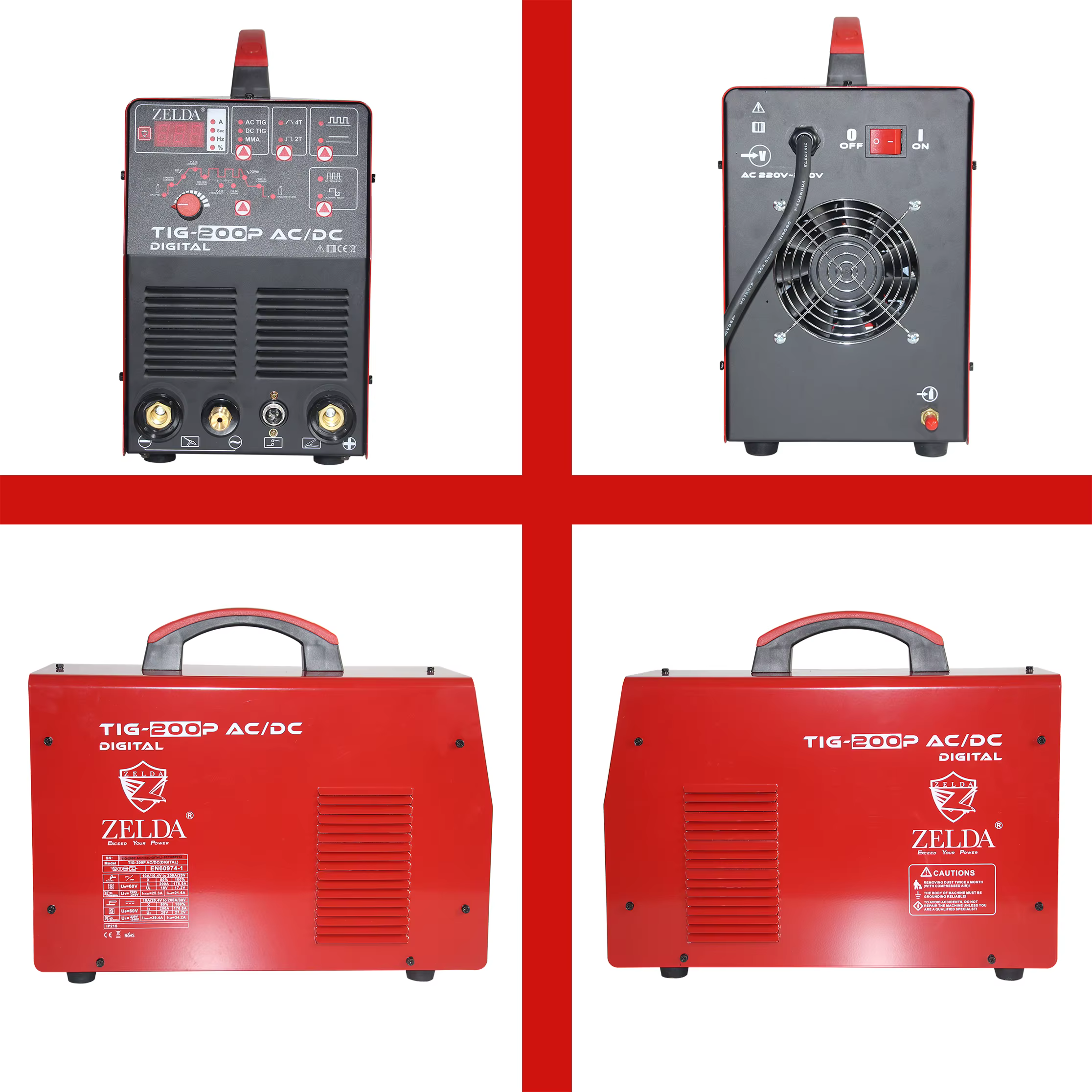 Zelda 200A 220V Welding Machine Aluminium Ac Dc Welder Tig Machine — image 3