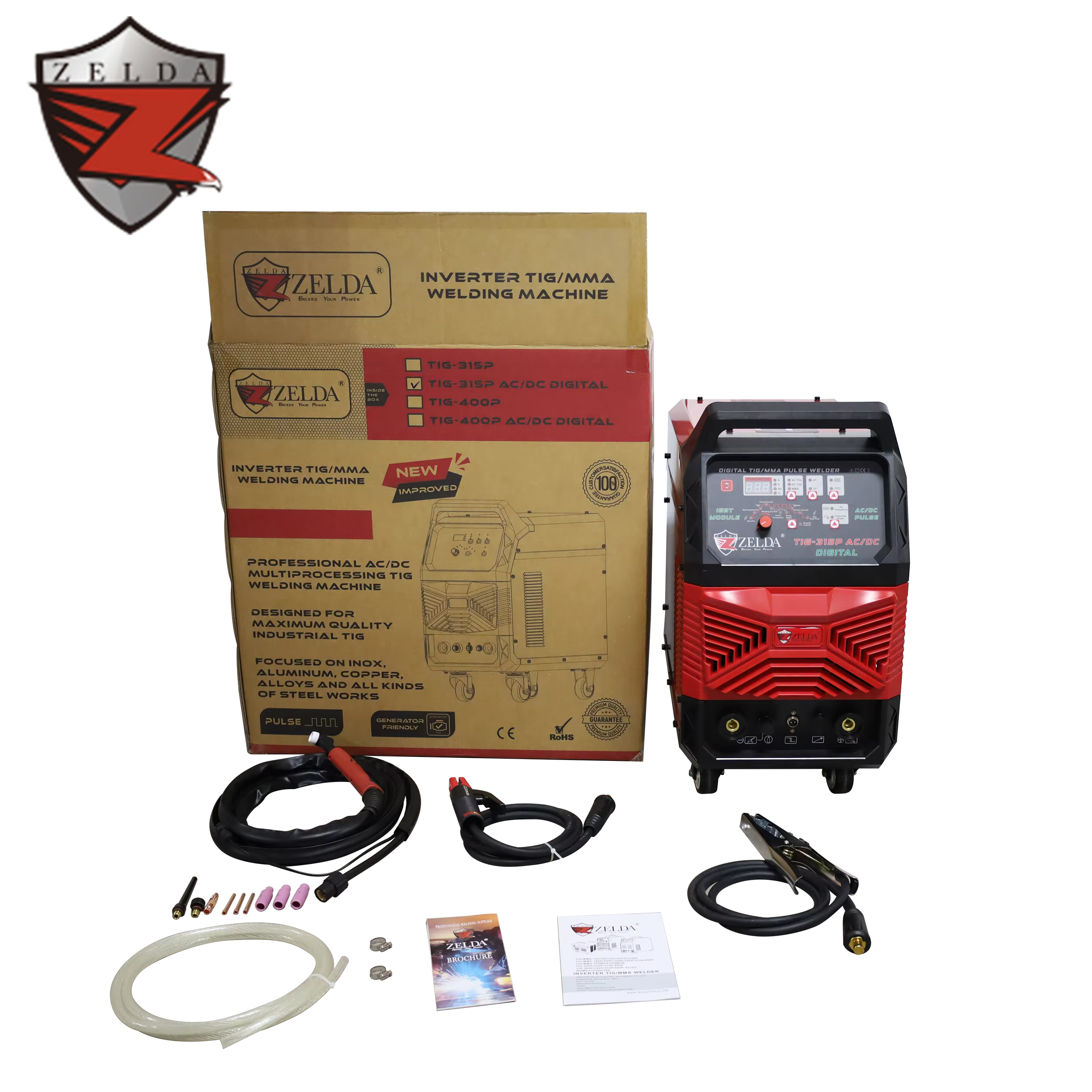 Zelda  Poste Souder Tig Ac Dc  315 Pulse  Copper Stainless Steel Aluminum Welder Inverter TIG AC DC Tig Welding Machine — image 6