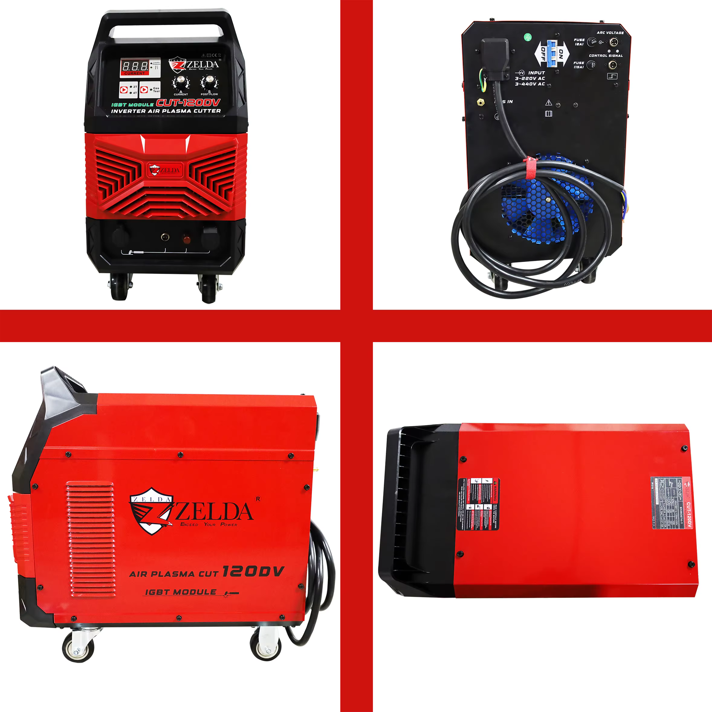 Zelda 3 Phase 440v Air Plasma Cutter with Max Cutting 30mm for Industrial Use Plasma Cutter Cut 100A Cutting Machine — image 6