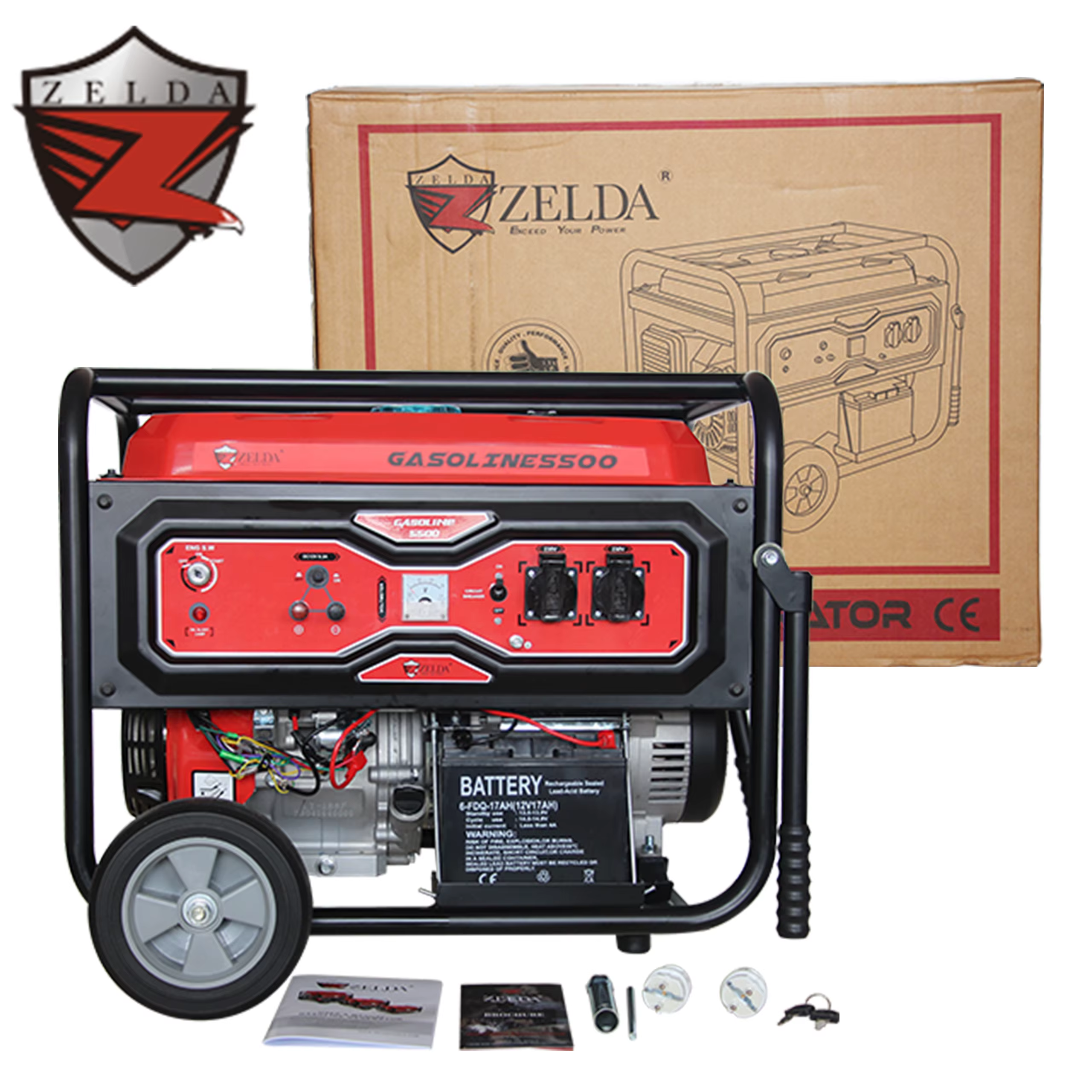 Zelda Output 220V Generator Gasoline 5500W Fuel tank Capacity 25L Starting System Electric Recoil 420cc Gasoline Generator — image 6
