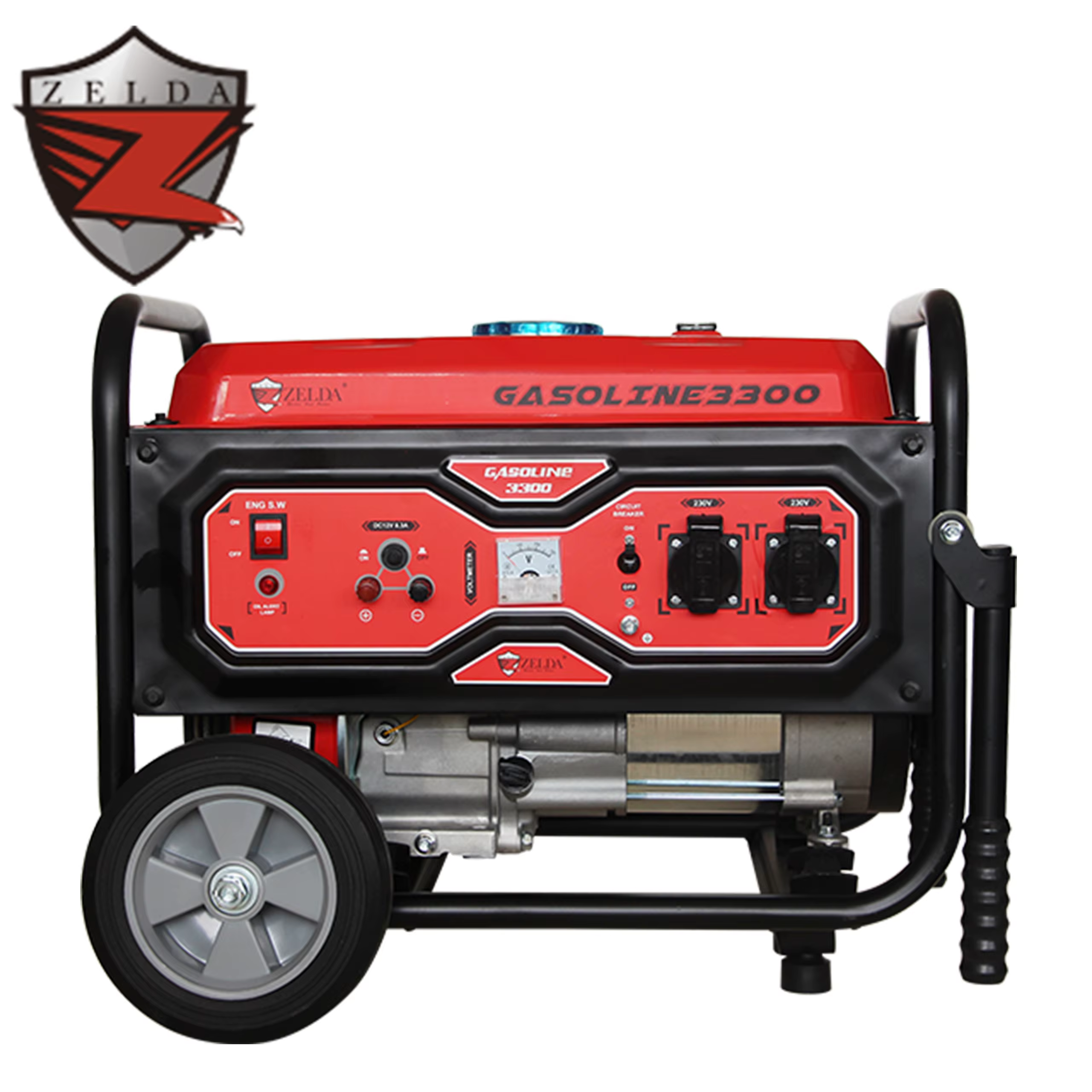 Zelda Portable 3300W Gasoline Generator 50Hz AC Single Phase Recoil Starting System for Home Use Cheap 15L Gasoline Generator — image 4