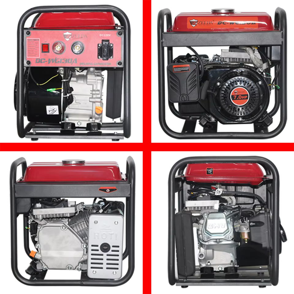 Zelda Wholesale High Quality Electric Gasoline Generator 208cc Welding Generator 130A Welding Machine Generator — image 5