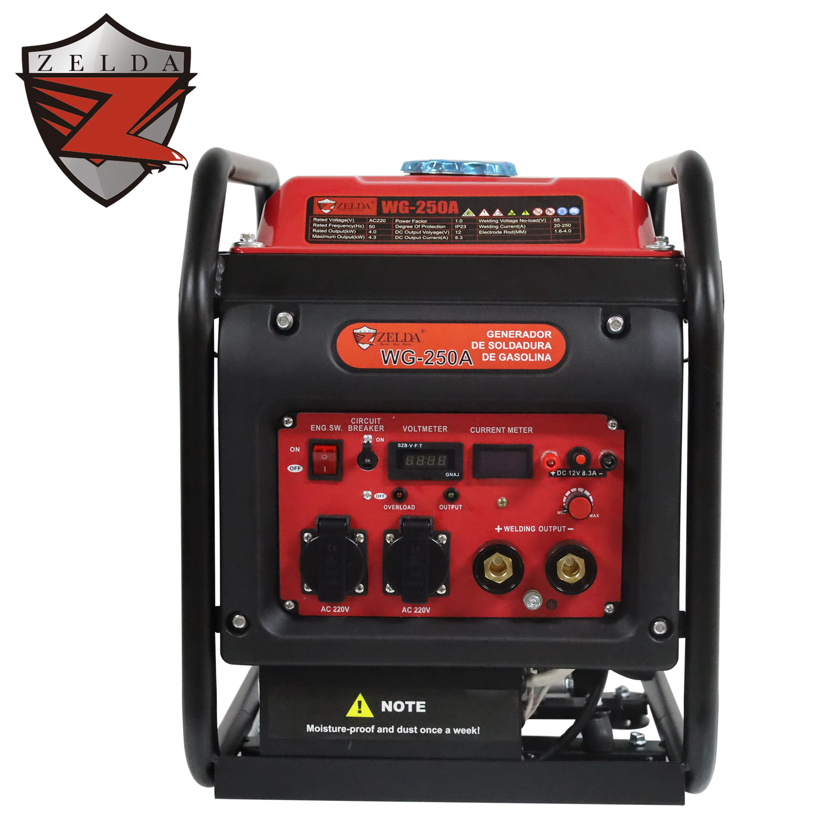 New Design Recoil Start Small Portable Dc Generator Welding Generator 220V 60Hz  for Home Use Gasoline Welding Generator — image 3
