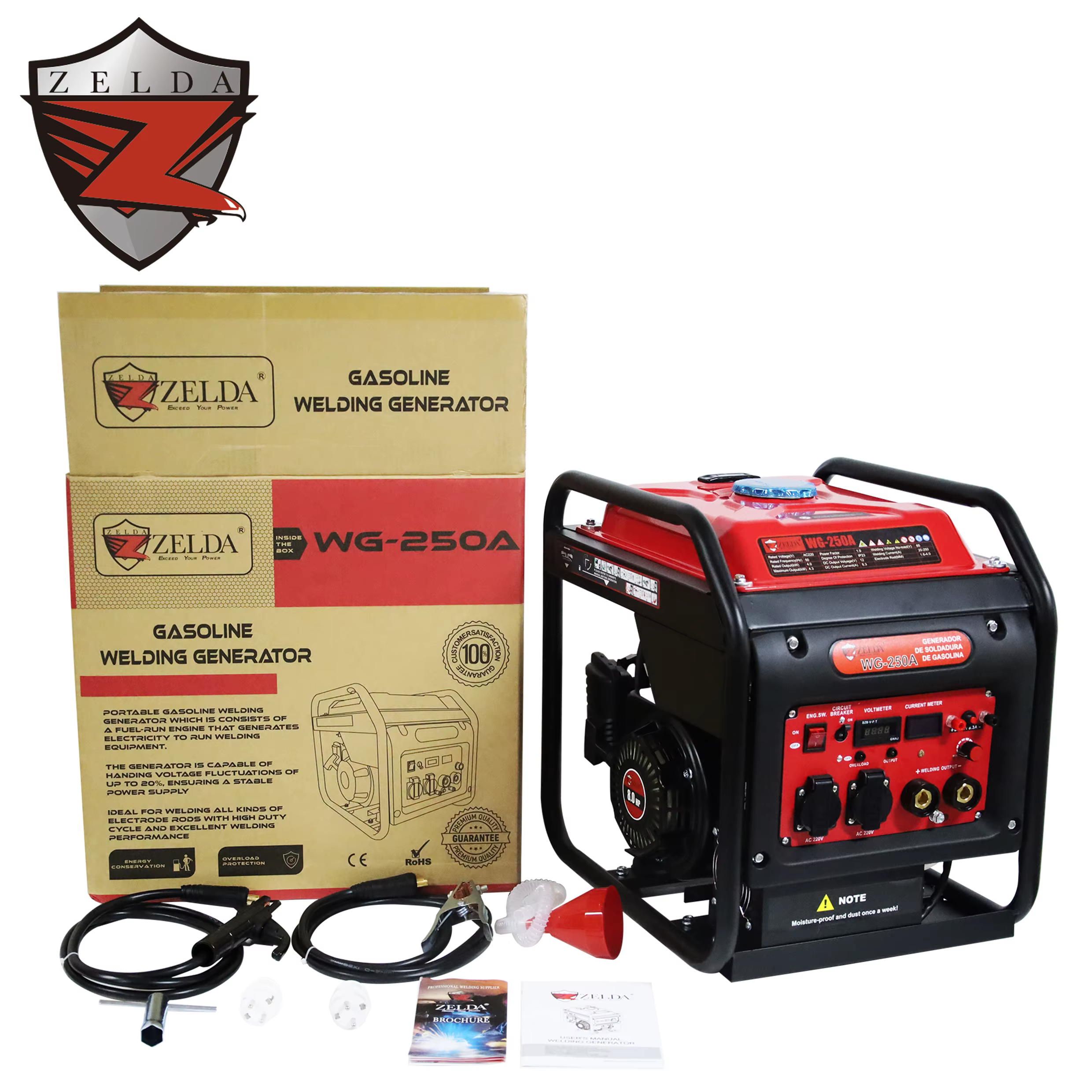 New Design Recoil Start Small Portable Dc Generator Welding Generator 220V 60Hz  for Home Use Gasoline Welding Generator — image 6