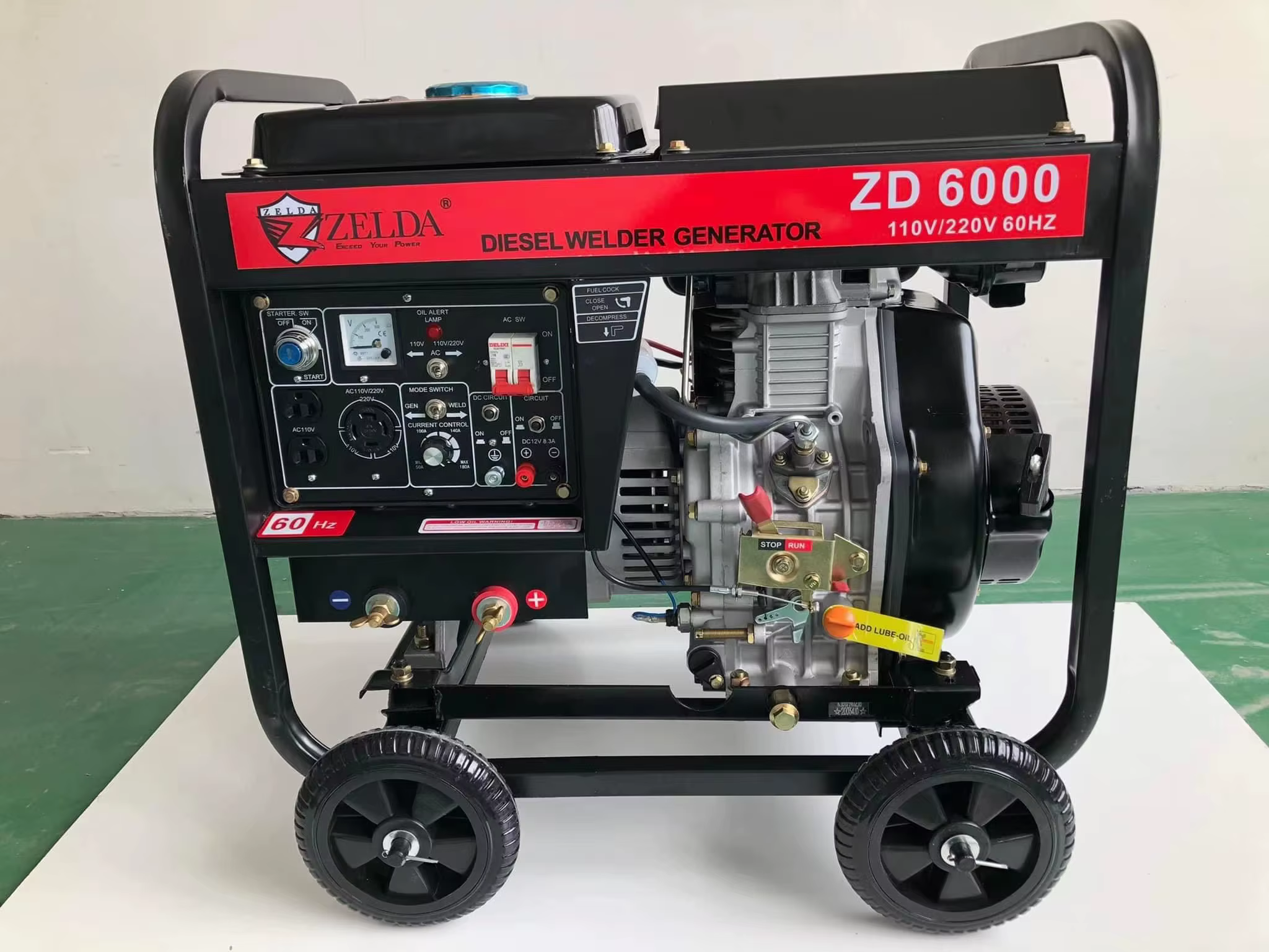 ZELDA New 5KW Welding Generator Electric 32A Battery Starting System Double Voltage 110V/220V Generator Diesel Welding Generator — image 6