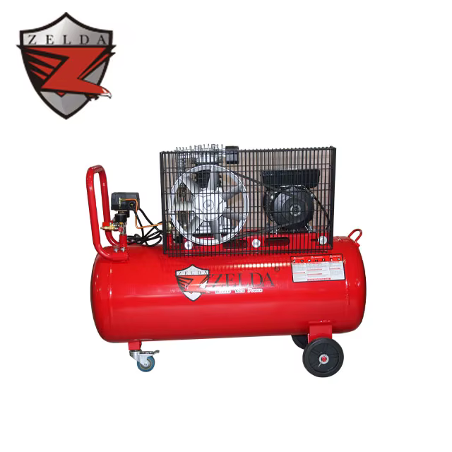 Zelda 3HP 100L Belt Piston Driven Air Compressor with 140mm Cylinder Pneumatic Tools OEM Customizable Air Compressor — image 2