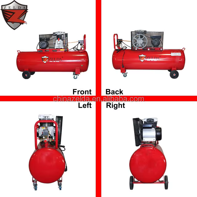 Portable 3HP 200L 220V Industrial Belt Piston Driven Air Pump Compressor Pneumatic Tools — image 6