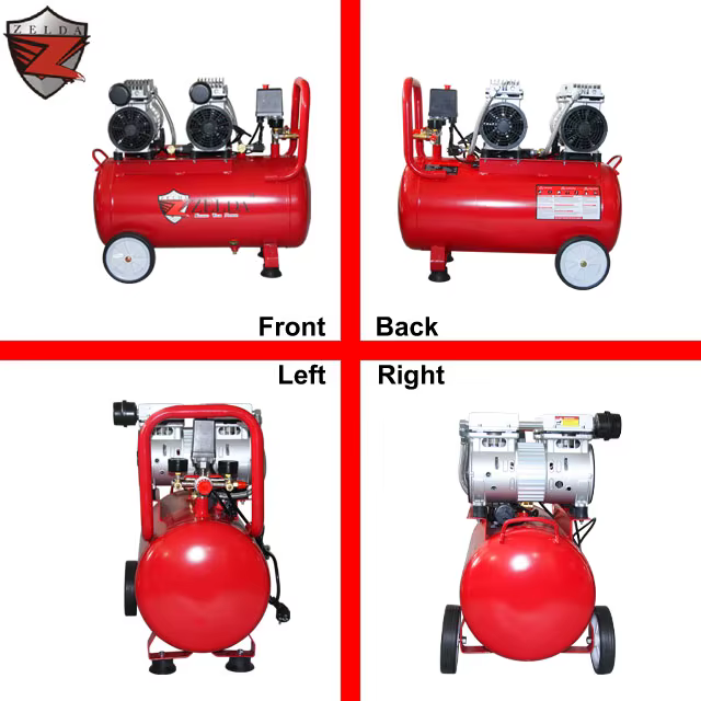 ZD6003-80L Mini 220V 8-Bar Silent Oil-Free Air Pump Compressor 3 Motors Industrial Use for Sale — image 4