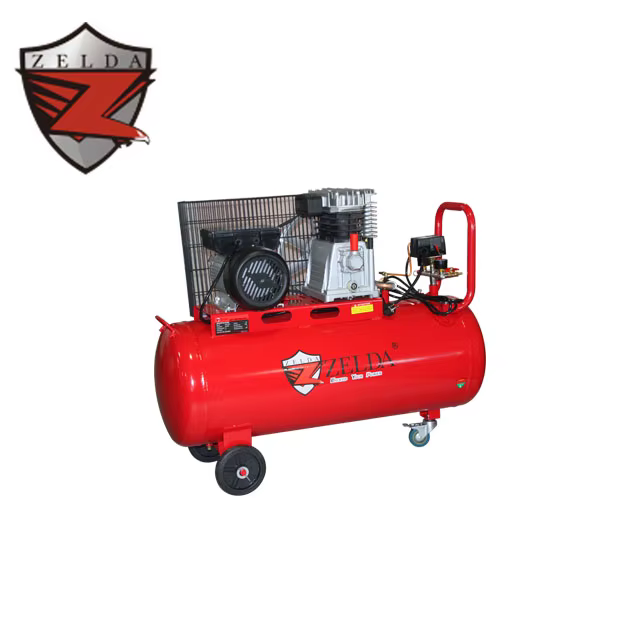 Zelda Portable 100L 3HP Piston Air Compressor with 8 Bar/115Psi High Pressure Belt Driven Air Compressor — image 4