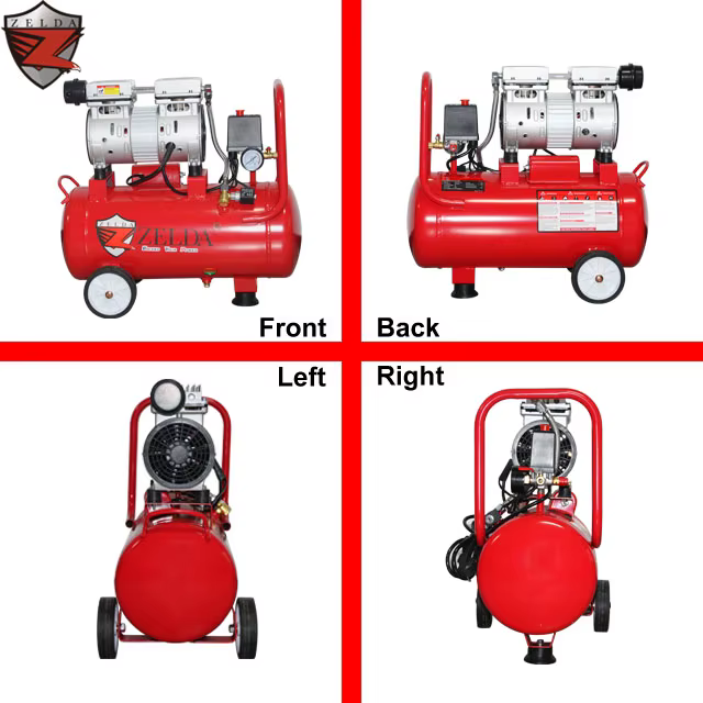 ZELDA ZD16001-40L Mini Industrial Silent 220V 8 Bar Oil-Free Air Compressor Portable Customizable OEM Core Motor Component Air — image 3