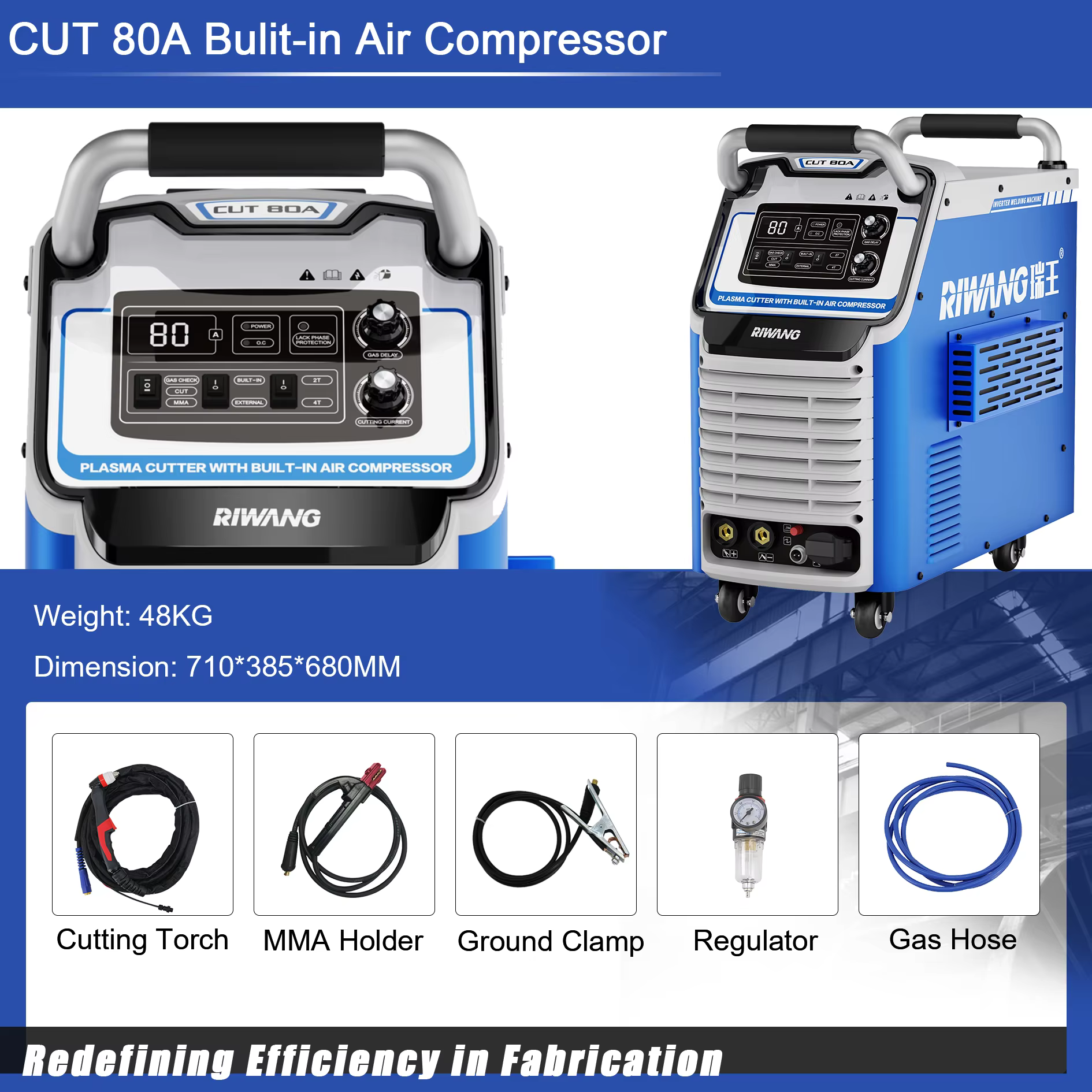 Professional Industrial Grade CUT-80A MMA Welding Machine High Frequency Metal Arc Equipment for Stainless Steel Aluminum — image 4