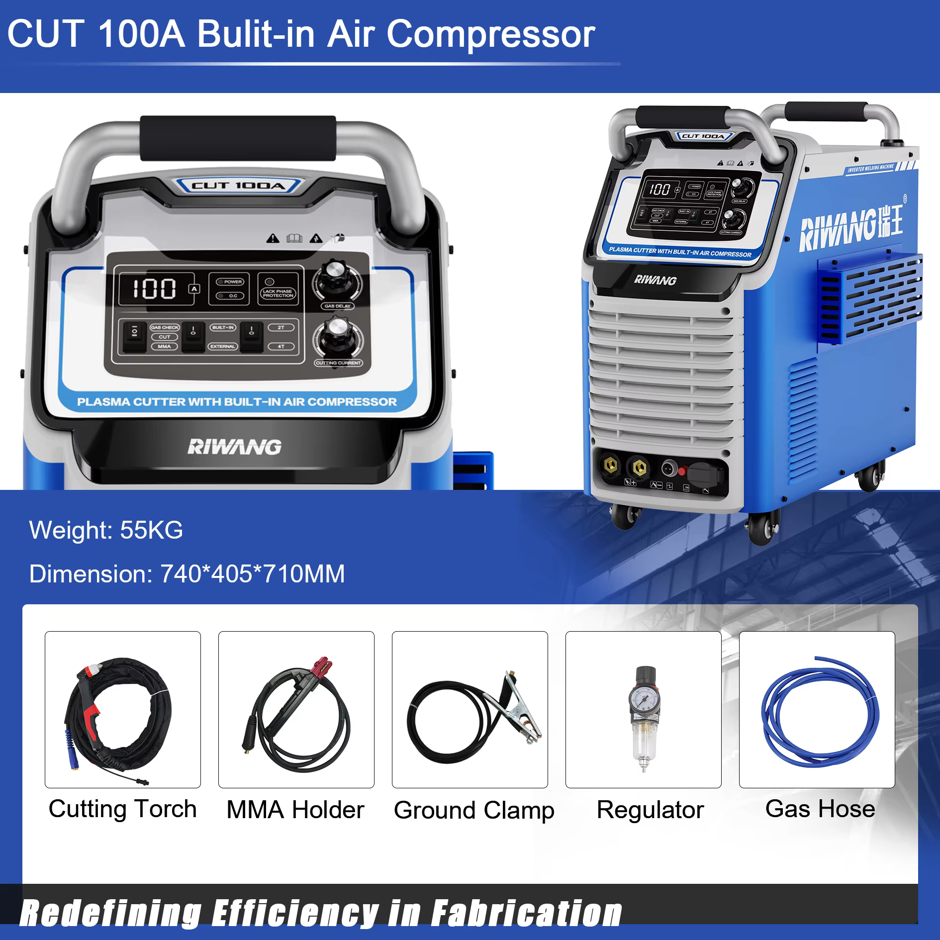 Cut-100A IGBT Inverter Air Plasma Cutter High Reliability with Stable Current MMA Arc Welding Machine Support for Steel Material — image 4