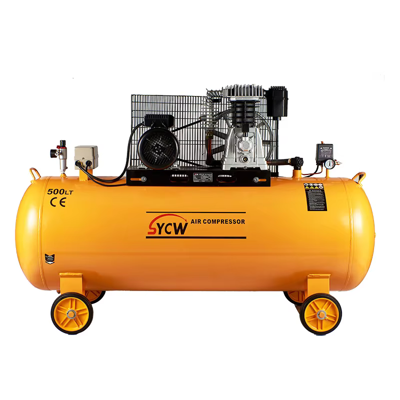Industrial Grade Large Capacity Belt Driven air Compressor 500 Liters Customizable logo 5.5 HP 600L/MIN Cfm air Compressor — image 4