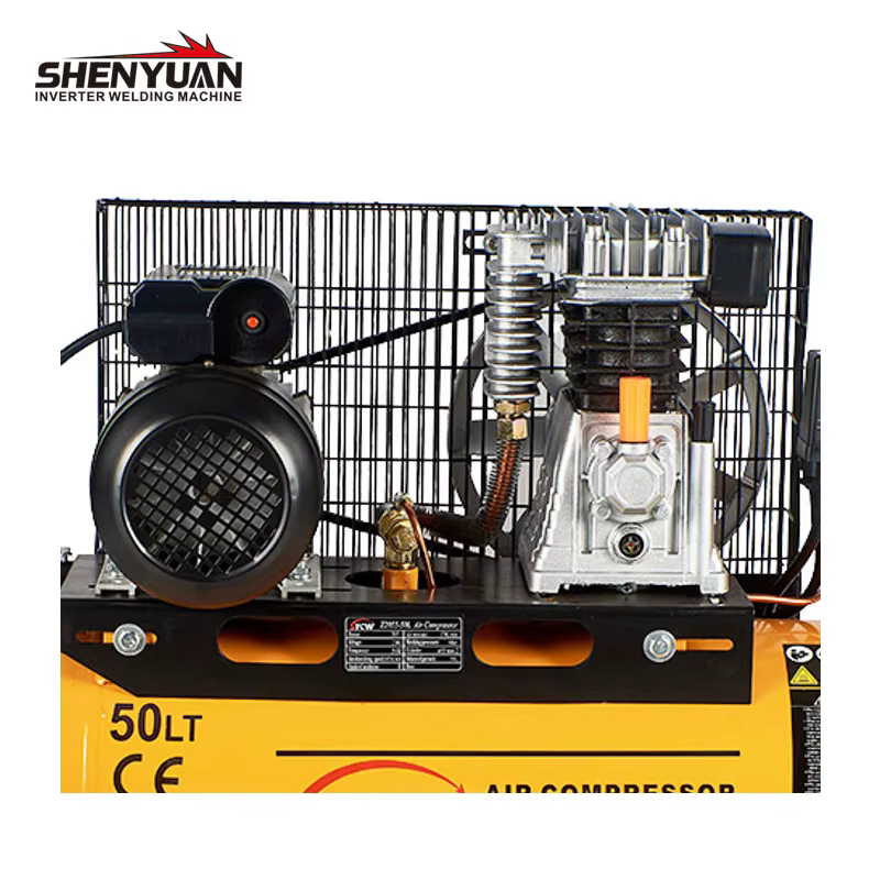 SHENYUAN New Design 1.5kw 2hp 50L Portable Piston Belt Driven Air Compressor — image 2