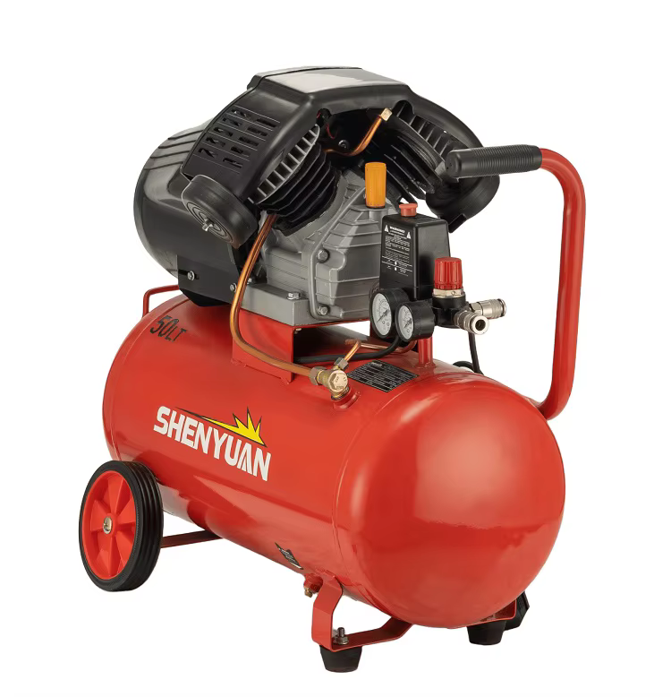 SHENYUAN 3kw Portable Industrial Compressor Electric Diesel Piston Tire Air Compressor 100L Direct Drive — image 3