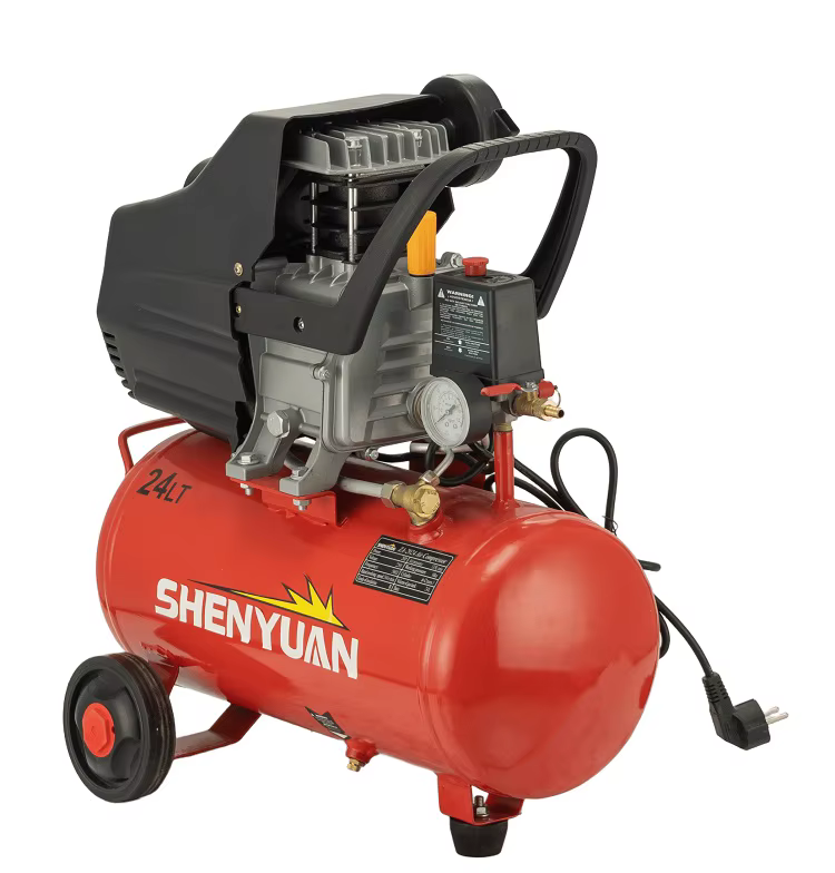 Hot Seller 1.5kw Electric Diesel Piston Tire Air Compressor 24L Direct Drive Industrial Compressor — image 3