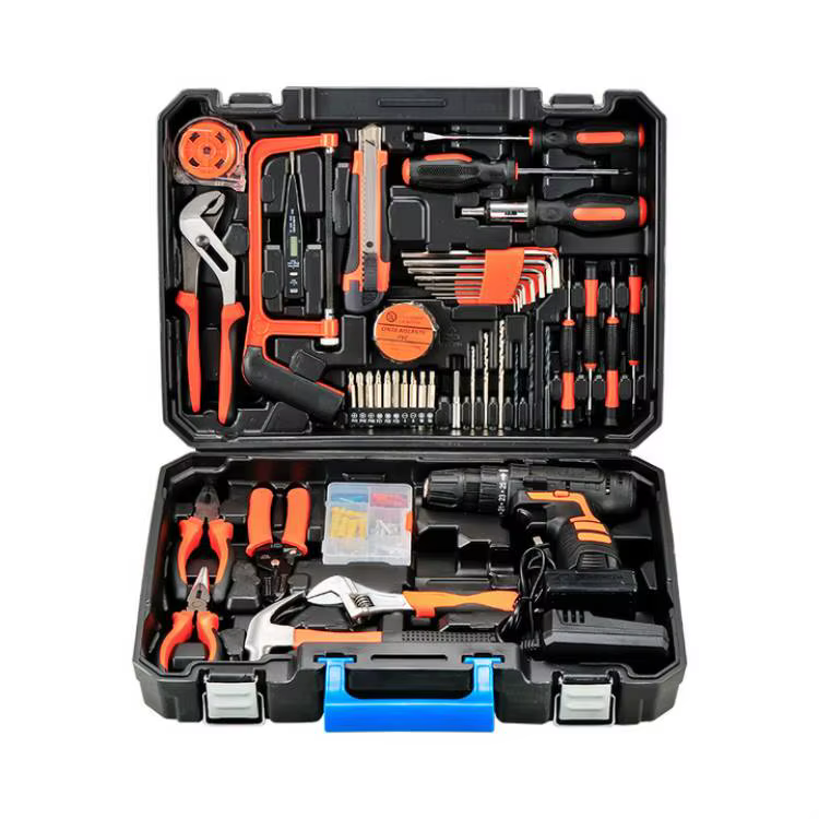 128pcs Cordless Hand Tool Set Drill Set 12v Cordless Drill Set with Charger — image 2
