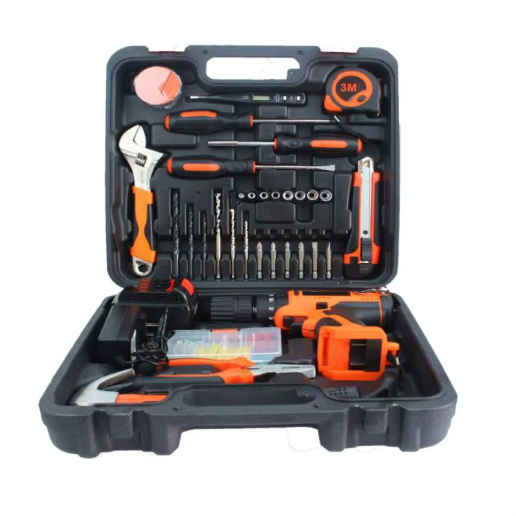 128pcs Cordless Hand Tool Set Drill Set 12v Cordless Drill Set with Charger — image 3