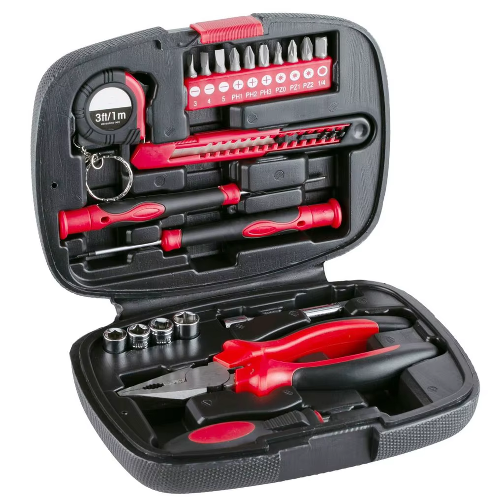 Basic Small Tool Kit for Home 21 Pieces Include Precision Screwdriver Extension bar  Portable Mechanics Kit for Auto Repair — image 2
