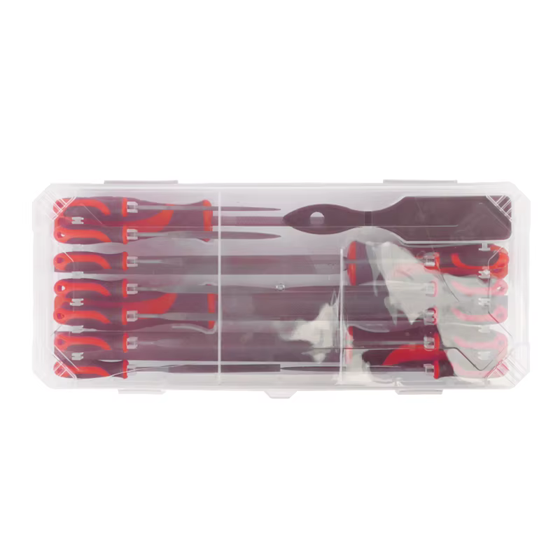 17 Piece Metal Hand & Needle File Tool Kit Set Flat Steel Half Round Steel File Assorted Set With Brush — image 2
