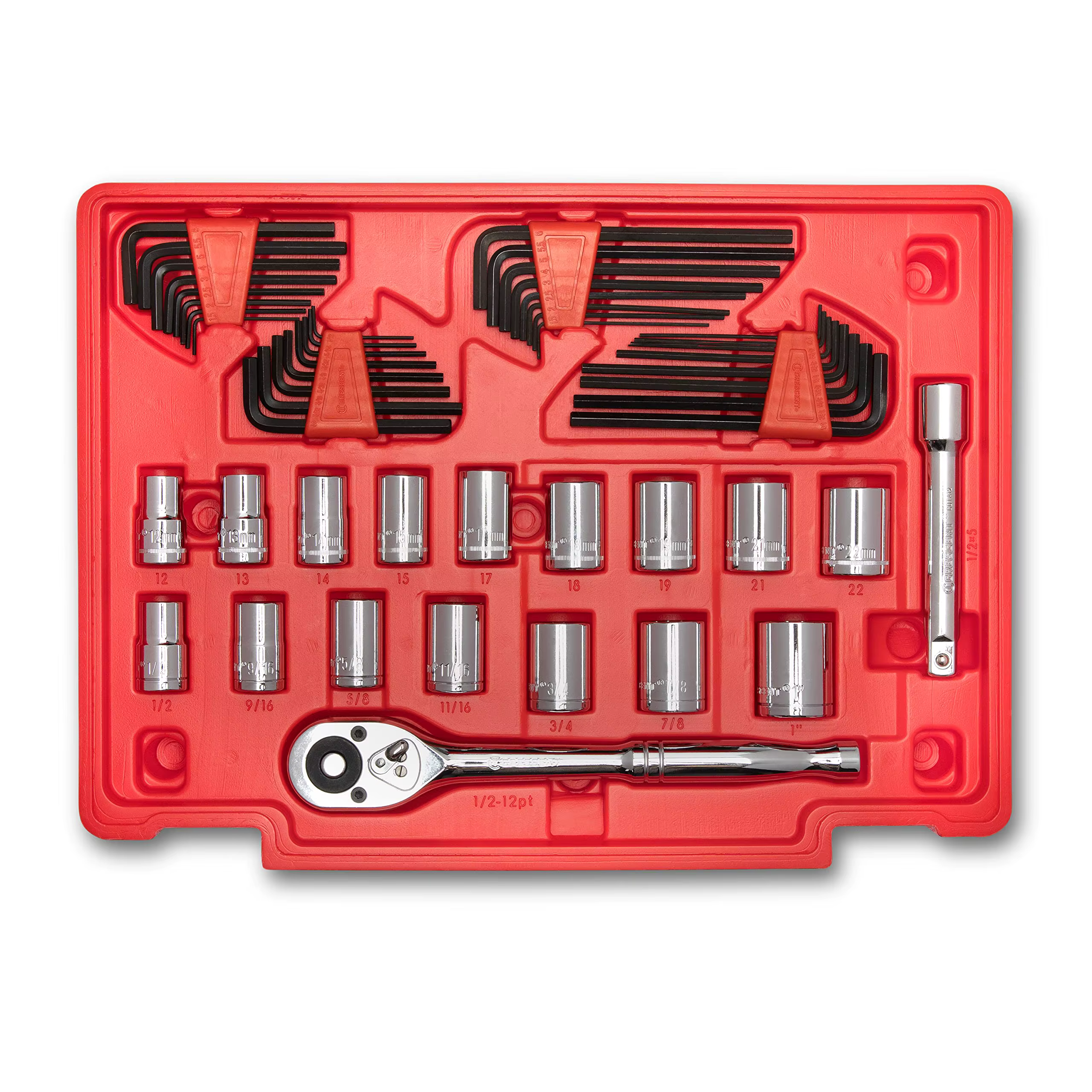 229 Piece 1/4", 3/8" and 1/2" Drive Hand Tool Set with 3 Drawer Storage Case Professional Mechanic Tool Set for Auto Repair Car — image 5