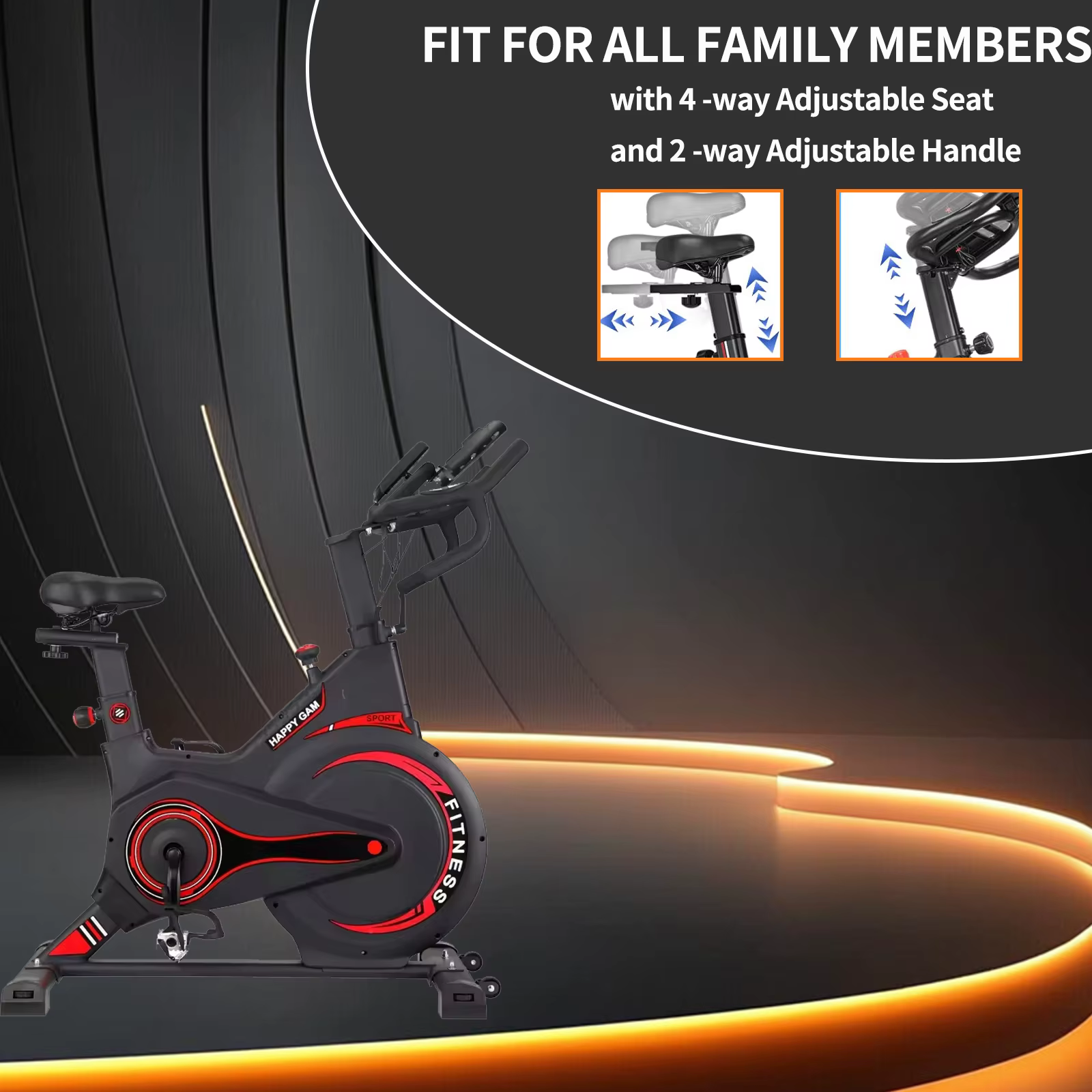 Factory Price Modern Spin Bike Fitness Home Use Smart Magnetic Indoor Spinning Bikes for Sale — image 2