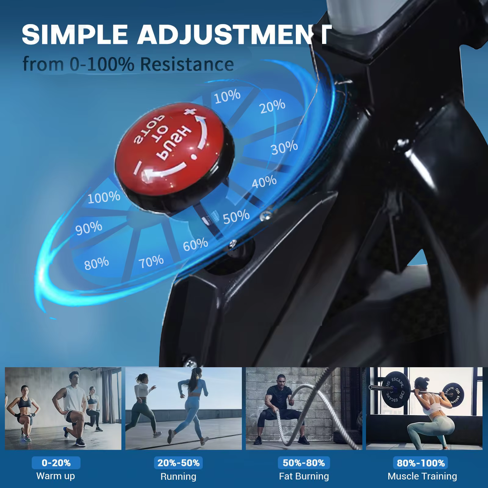 New Trend Product Indoor Magnetic Spinning Bike 10kgs Flywheel Fitness Equipment Exercise Spinning Bikes — image 5