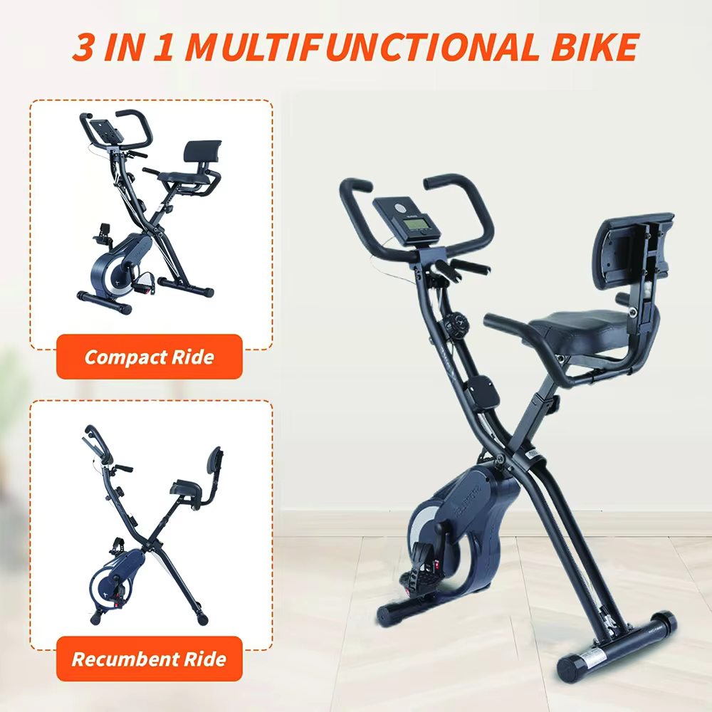 Factory Price Exercise Bike Stationary Cycle Office Magnetic Foldable Fitness Exercise Bike for Home Gym — image 2