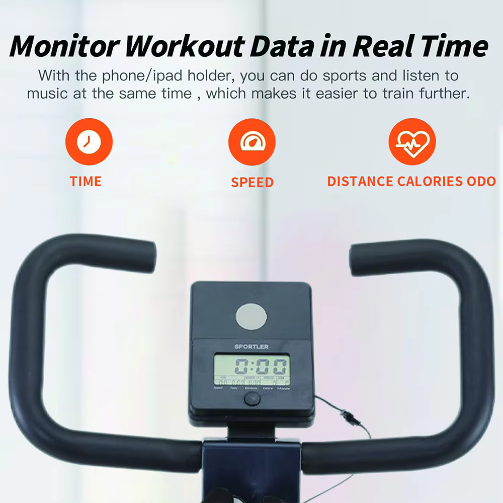 Factory Price Exercise Bike Stationary Cycle Office Magnetic Foldable Fitness Exercise Bike for Home Gym — image 6