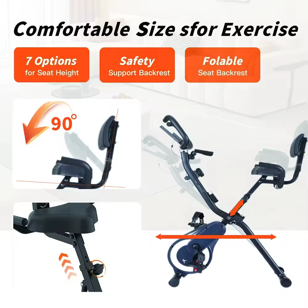 On-time Shipping Foldable Exercise Bike Cardio Training Magnetic Home Exercise Bikes — image 4
