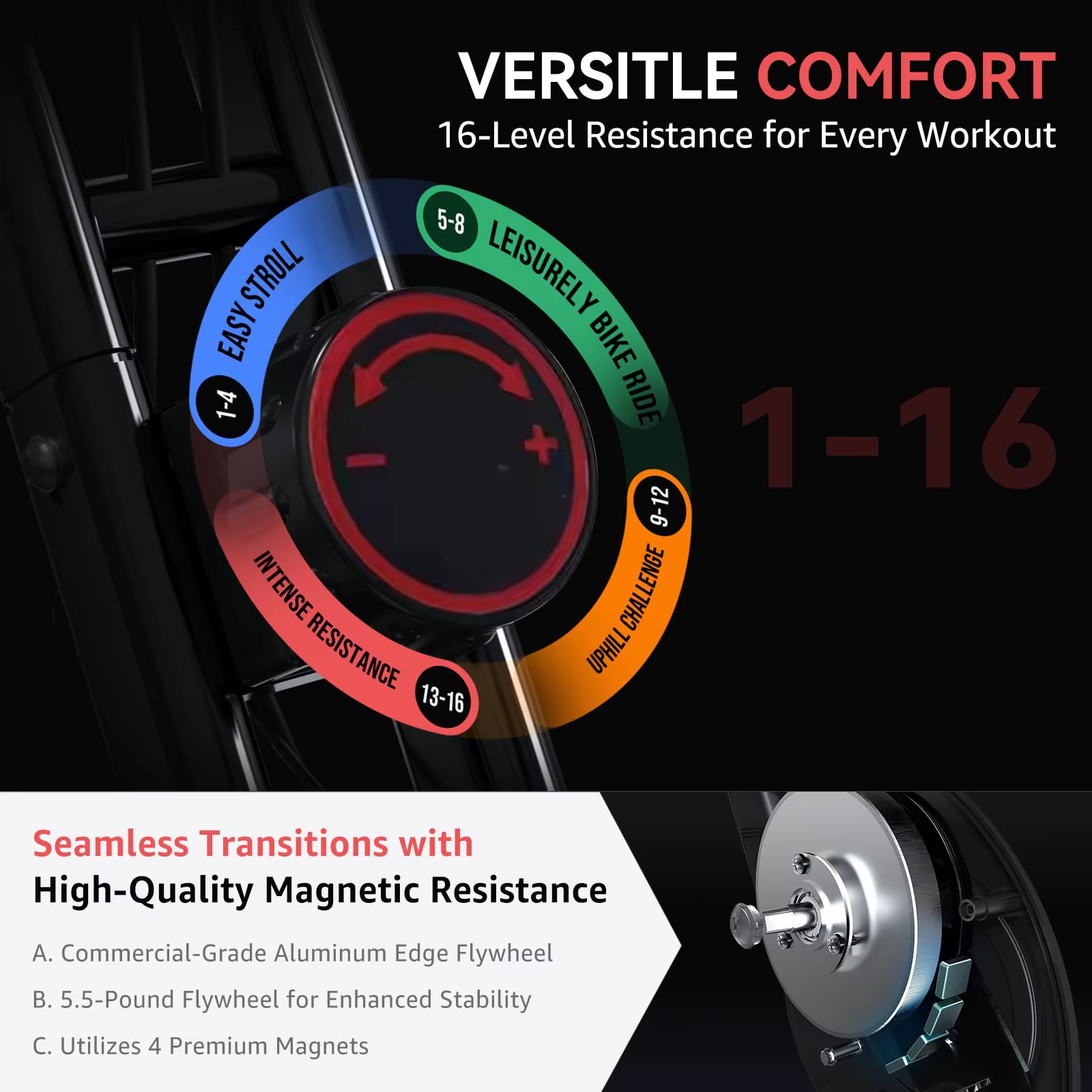 On-Time Shipping Exercise Bike Home Use Fitness Belt Type Foldable Indoor Gym Exercise Bike — image 3