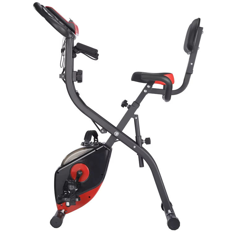 Professional Indoor Fitness Equipment Foldable Magnetic X Folding Exercise Bike for Home Use — image 2