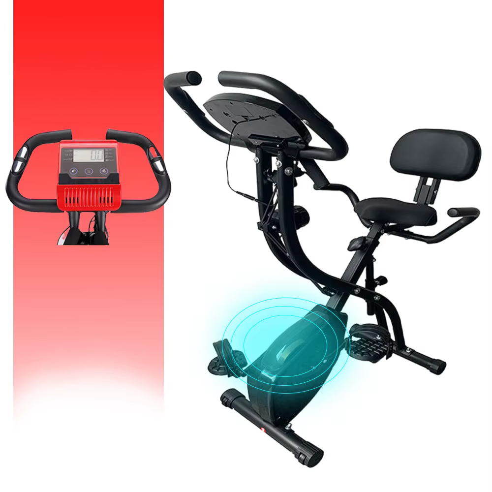 Professional Indoor Fitness Equipment Foldable Magnetic X Folding Exercise Bike for Home Use — image 5