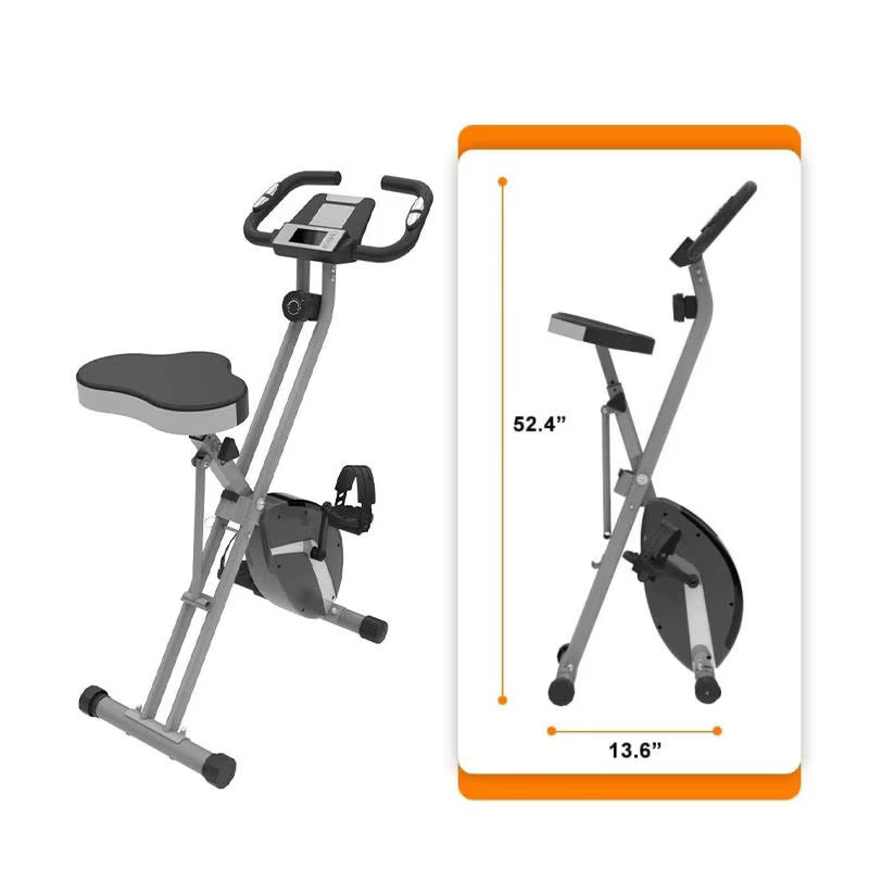Lightweight Folding Magnetic Fitness Indoor Cardio Training LCD Display Exercise Bike for Home Gym Use — image 3
