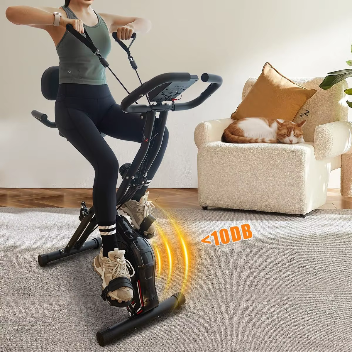 Gym Workout Exercise Bike Magnetic Fitness Stationary Indoor Cycling Folding Exercise Bikes for Home Use — image 6