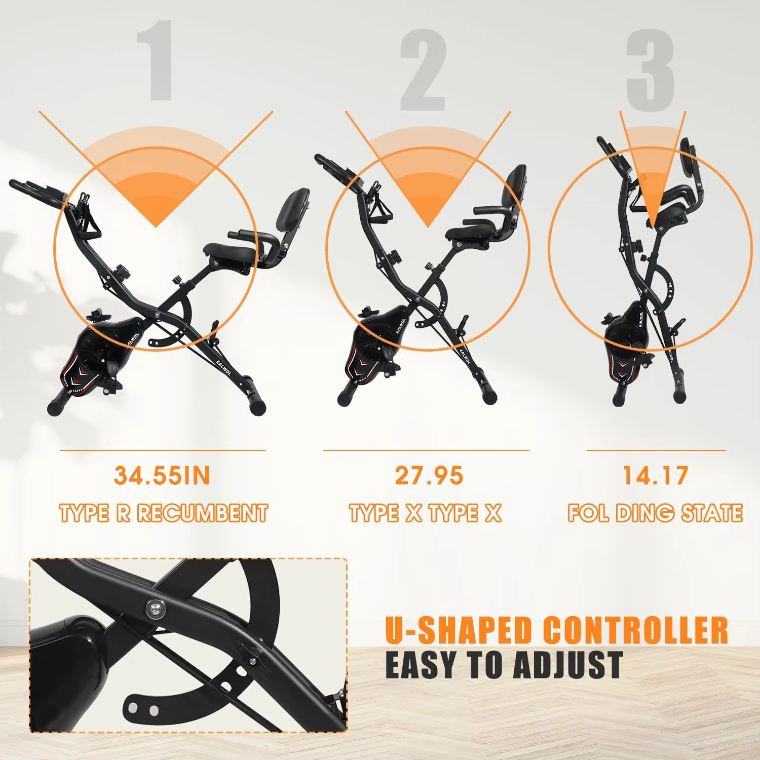 Professional Exercise Bikes Magnetic Cardio Home Training Folding Fitness Exercise Bikes — image 5