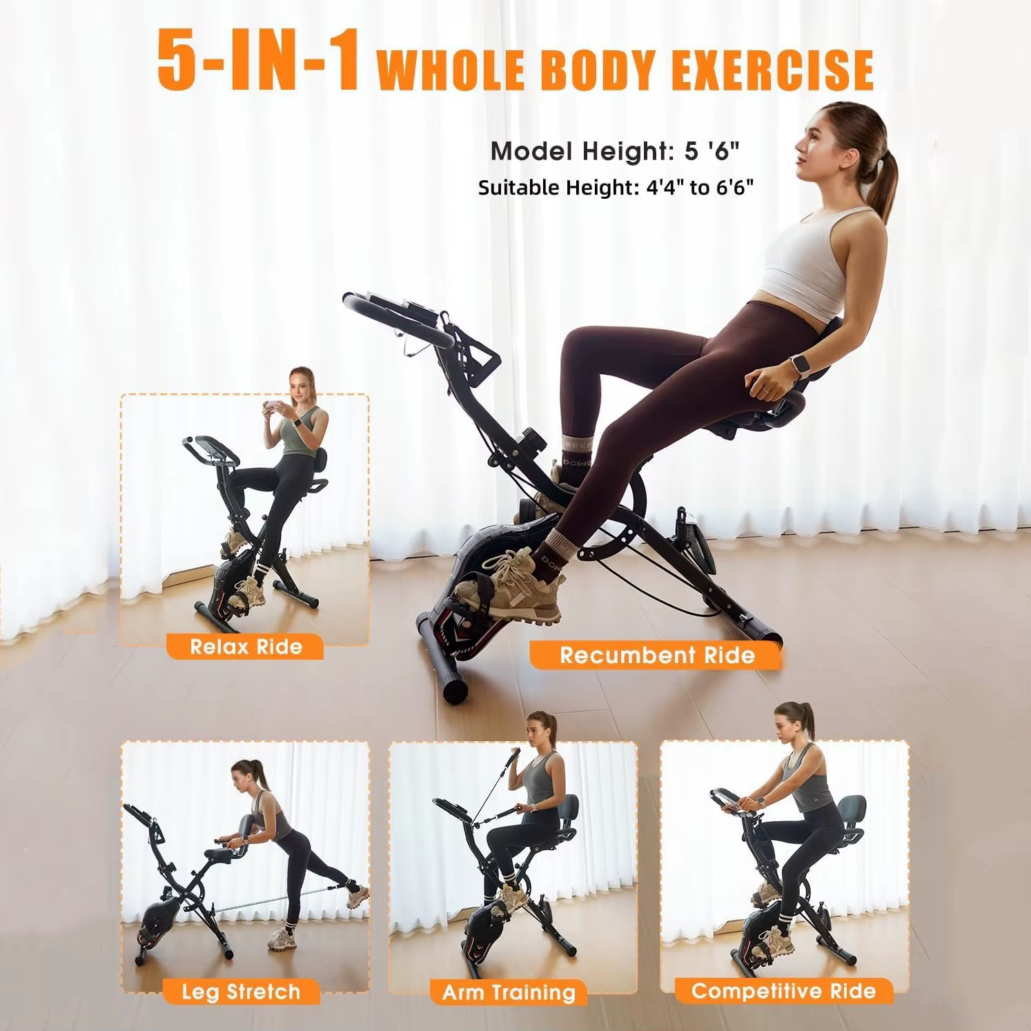 Cheap Price Exercise Bikes Home Fitness Cardio Training Stationary Cycling Magnetic Exercise Bikes — image 4