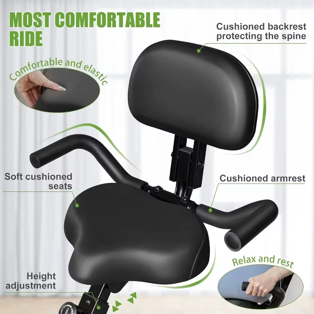Foldable Exercise Bikes Home Gym Use Fitness Cardio Training Magnetic Steel Exercise Bike — image 6