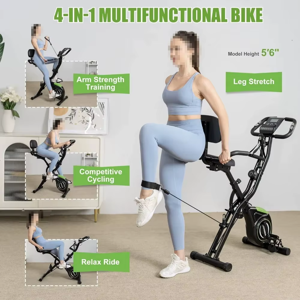 Fitness Sports Exercise Bike Folding 3kg Flywheel Magnetic Exercise Bike Fitness for Home Use — image 3