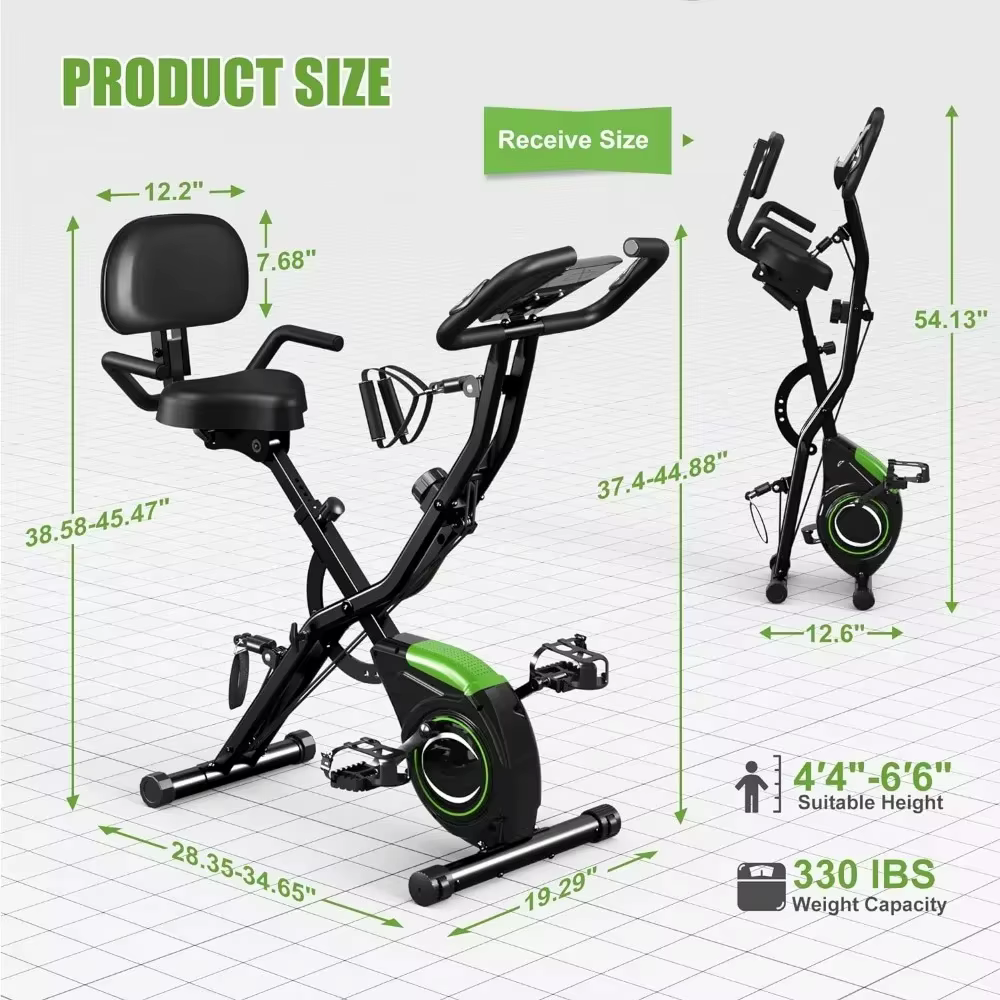 Bestseller Indoor Recumbent Exercise Bikes Magnetic Folding Home Use Exercise Bikes With Monitor — image 5
