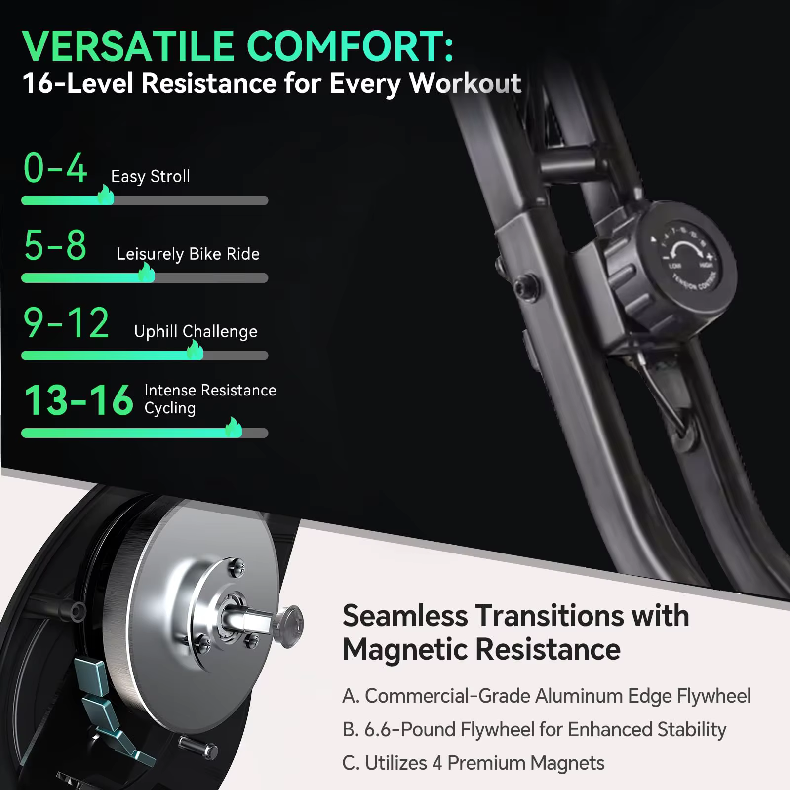 New Arrival X-Bike Indoor Home Stationary Exercise Bike Folding Magnetic Fitness Cardio Training Exercise Bikes — image 2