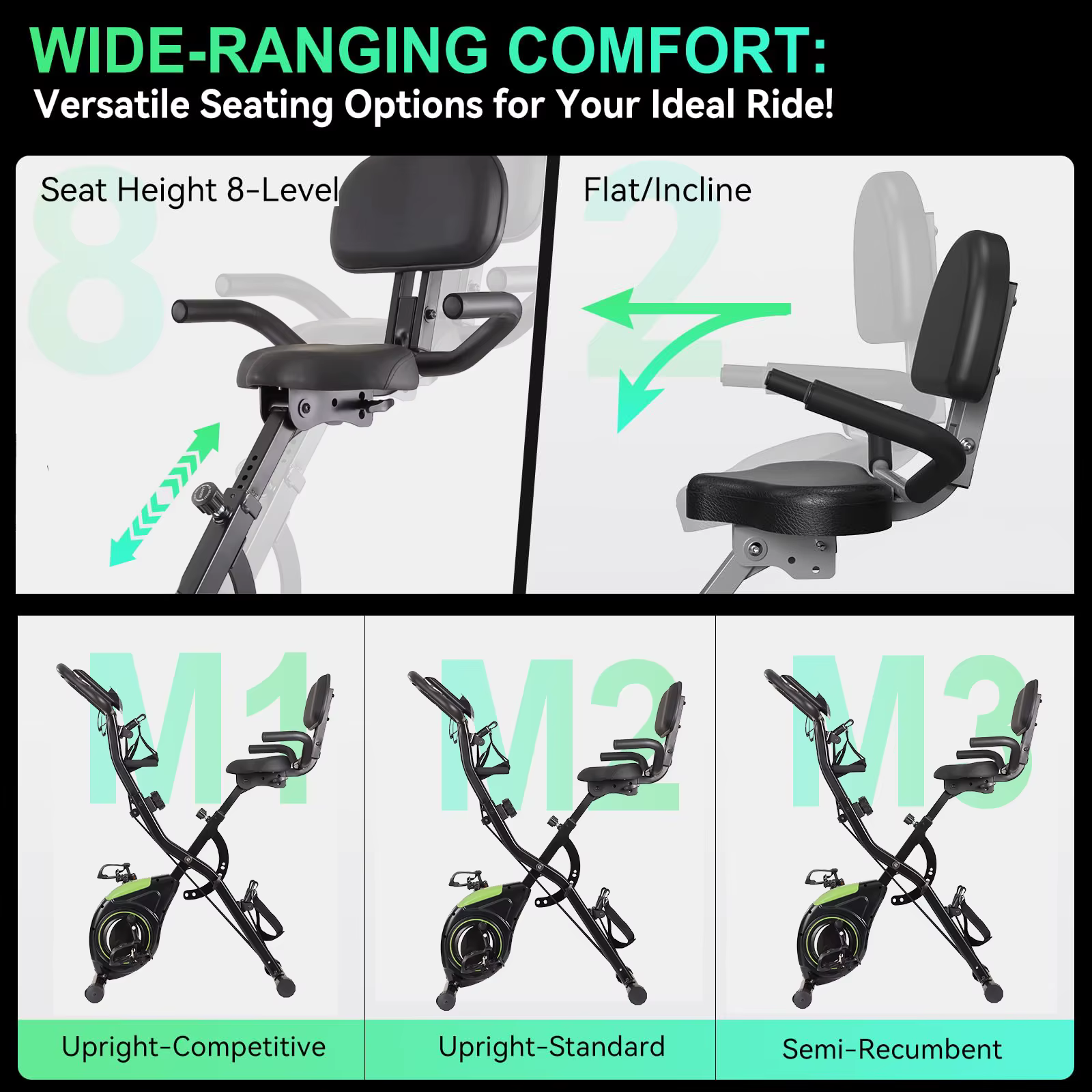 New Arrival X-Bike Indoor Home Stationary Exercise Bike Folding Magnetic Fitness Cardio Training Exercise Bikes — image 3