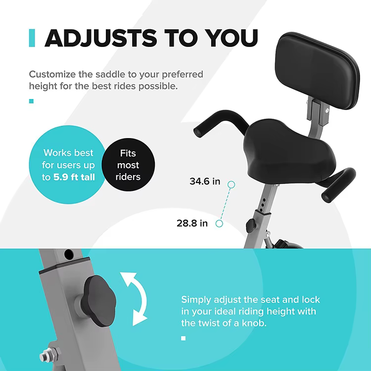 Factory Price Foldable  Exercise Bike Home Fitness Gym Stationary Family Exercise Bikes — image 2