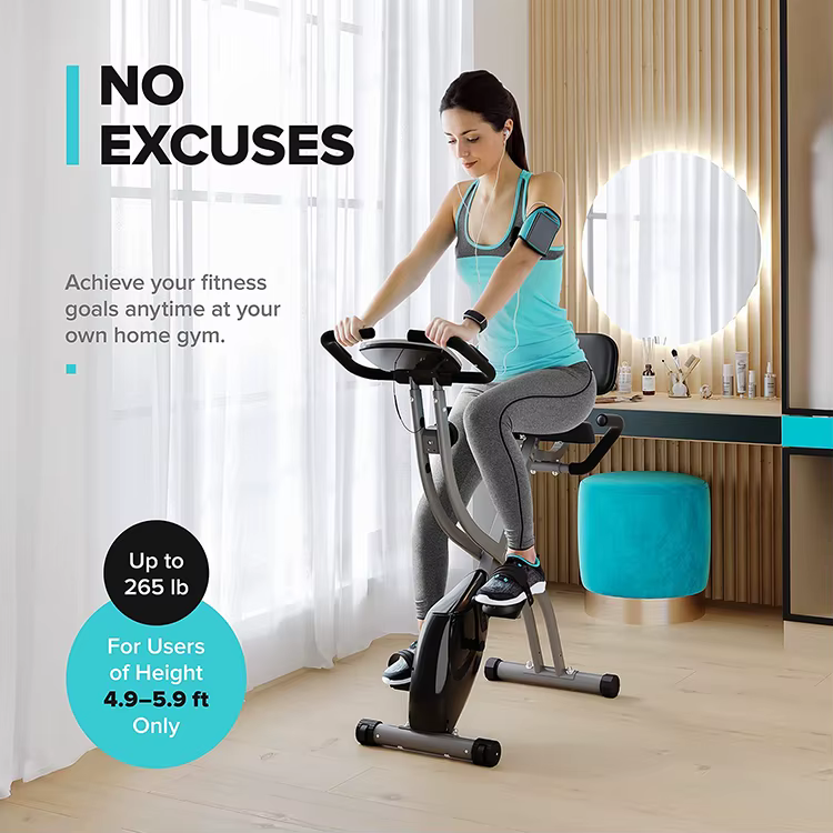 Factory Price Foldable  Exercise Bike Home Fitness Gym Stationary Family Exercise Bikes — image 5