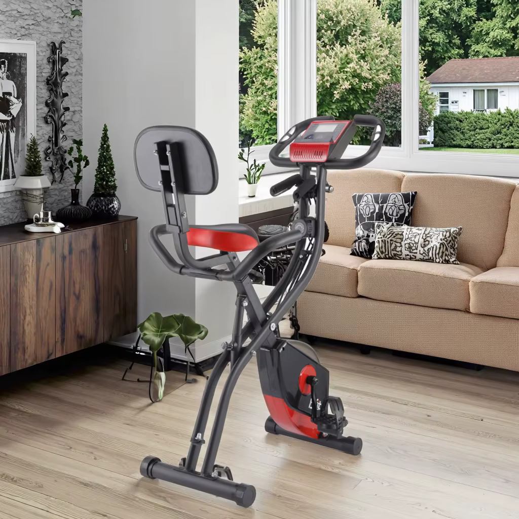 Factory Direct Sale Exercise Foldable Indoor Steel Magnetic Resistance Cycling Bike for Home Fitness — image 3