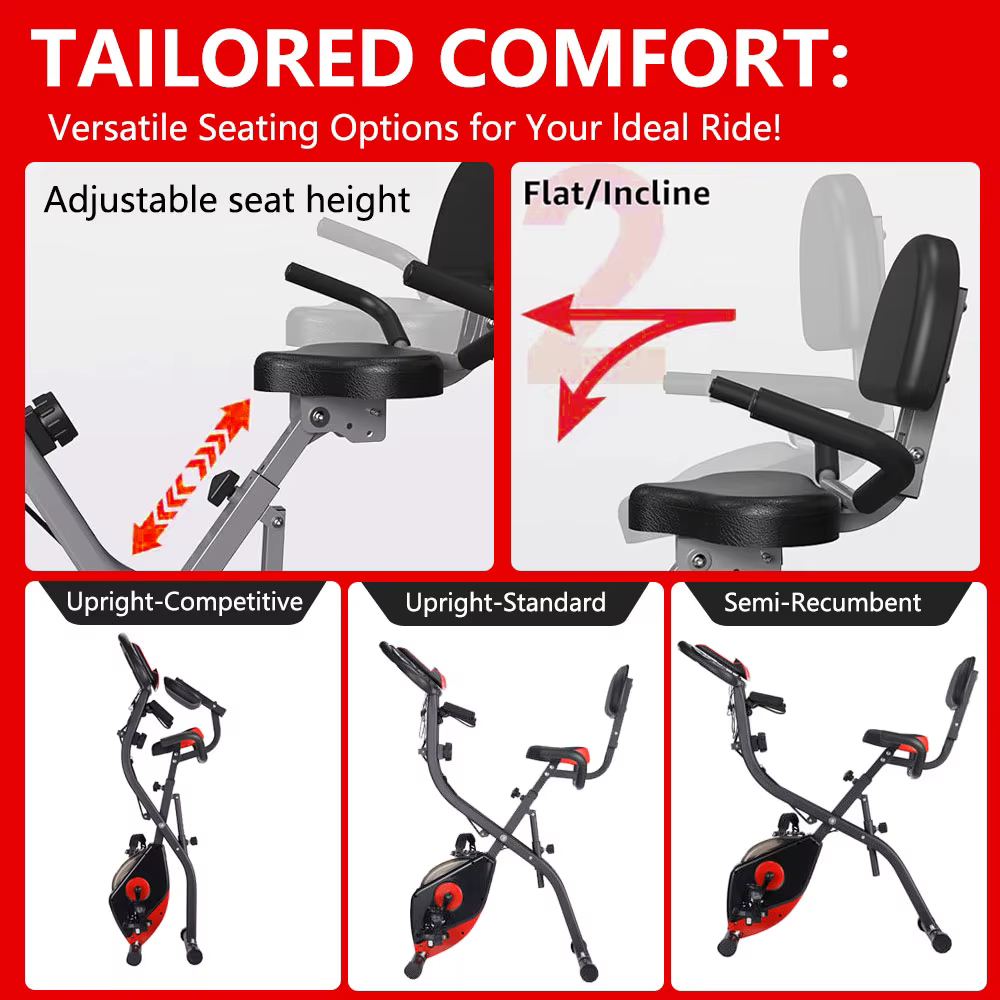 Factory Direct Sale Exercise Foldable Indoor Steel Magnetic Resistance Cycling Bike for Home Fitness — image 6