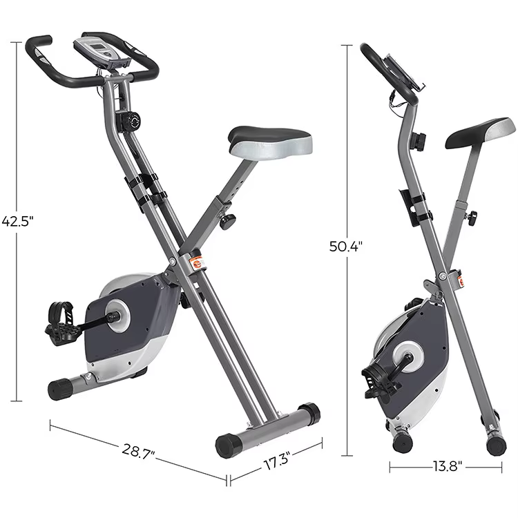 Factory Wholesale Foldable Fitness Equipment ABS Material Indoor Home Gym Magnetic Resistance Exercise Bike — image 2