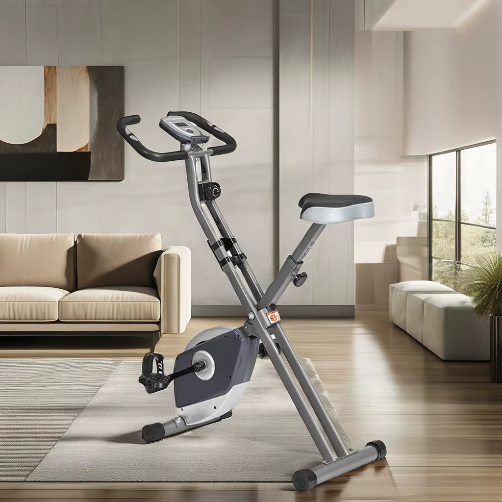 Factory Wholesale Foldable Fitness Equipment ABS Material Indoor Home Gym Magnetic Resistance Exercise Bike — image 5