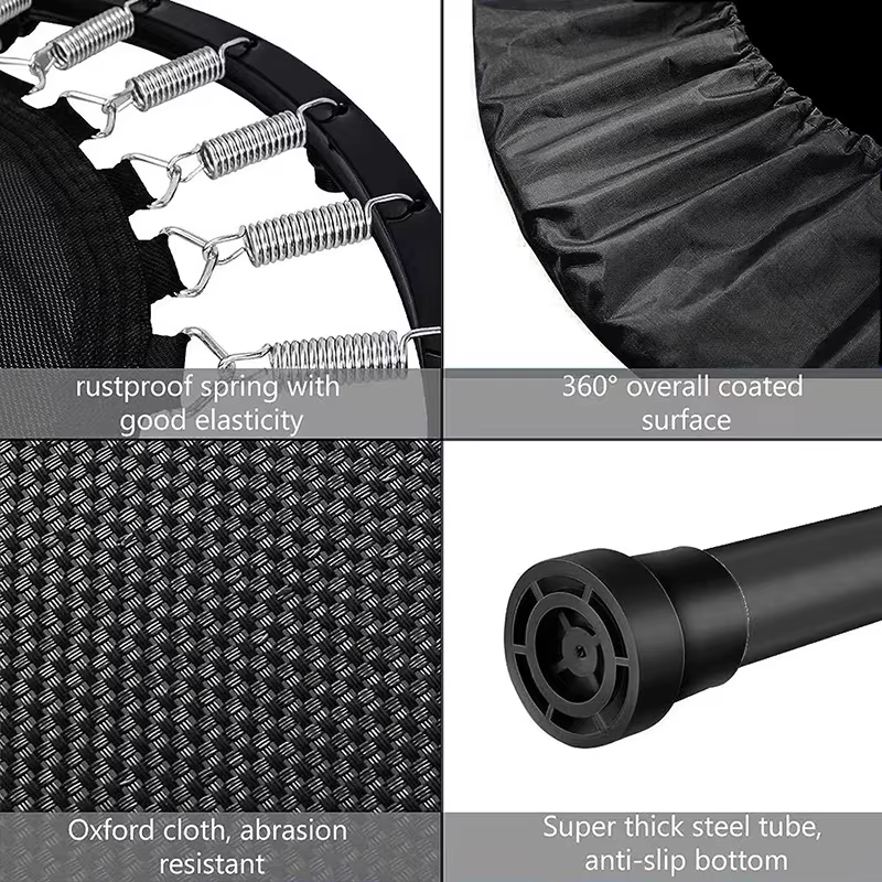 Unisex 40inch Mini Trampoline Low Price Foldable Fitness Exercise Stainless Steel Polypropylene Cloth Nylon Outdoor Jumping Gym — image 3