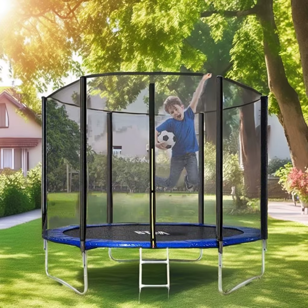 Cheap Price Trampoline Outdoor Fitness Adults and Kids Jumping Toys 14ft Trampoline With Net — image 6